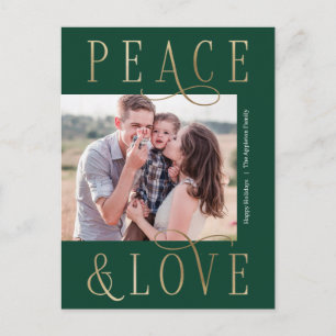 Loving Peace Editable Colour Photo Holiday Postcar