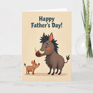 Loving Pig Fathers Day Card