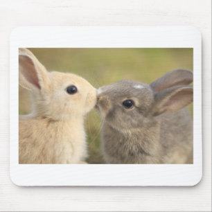 loving rabbit mouse pad