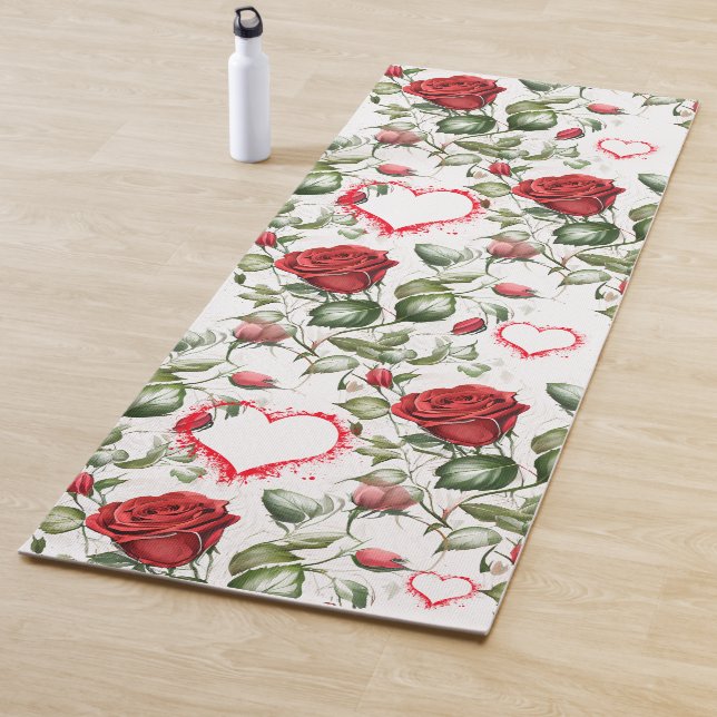 Loving Red Roses Yoga Mat (In Situ)