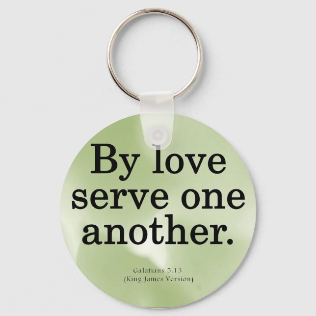 Loving Service Galatians 5-13 Keychain (Front)
