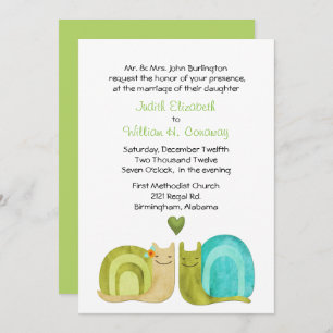 Loving Snails Wedding Invitation
