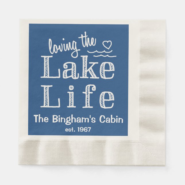 Loving the Lake Life Customized Napkin (Front)