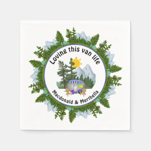 LOVING THIS VAN LIFE Personalized CARAVAN Camping Napkin