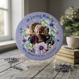 Loving Tribute Garden Floral Keepsake 3 Inch Round Button