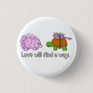 Loving turtle 1 inch round button