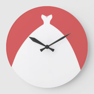 Loving Wedding Gown Large Clock