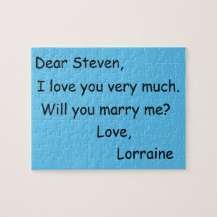 Loving Wedding Proposal Jigsaw Puzzle