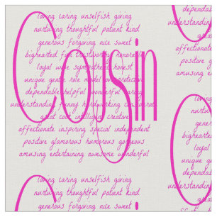 Loving Words for a Cousin Fabric