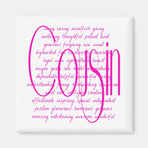 Loving Words for a Cousin Magnet