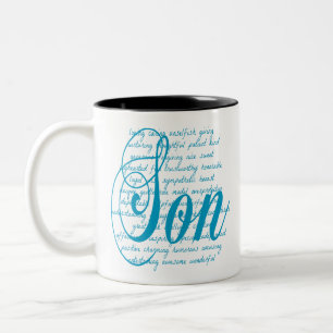 Loving Words for a Son Two-Tone Coffee Mug
