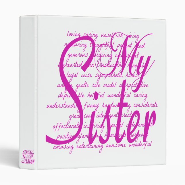 Loving Words for My Sister Binder (Front/Spine)