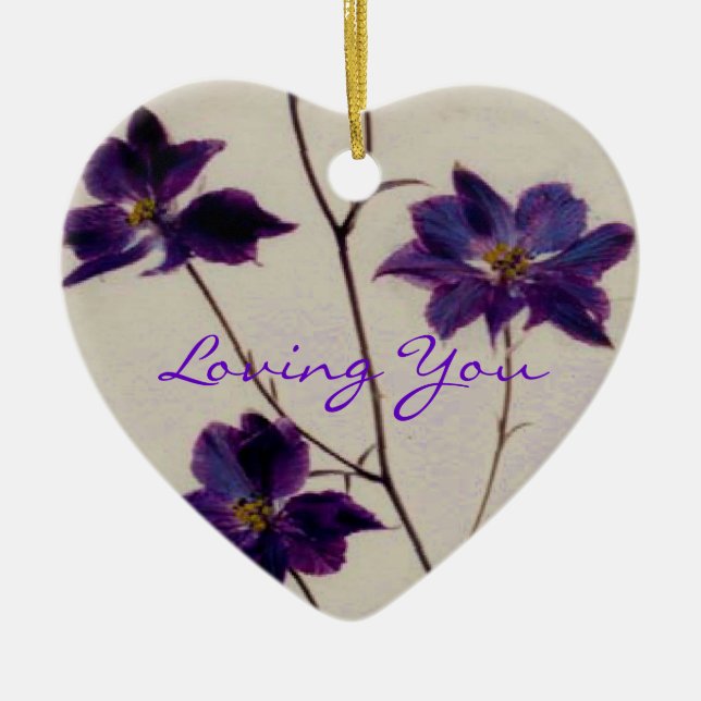 Loving You Ceramic Ornament (Front)