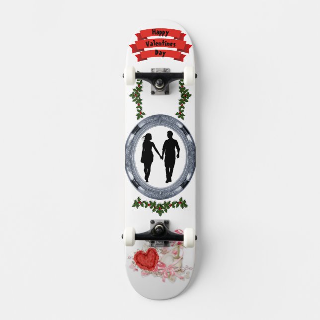 Loving you Forever Valentine’s Day Vector  Skateboard (Front)