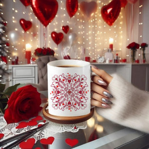 Loving You handwritten seamless valentine Mug