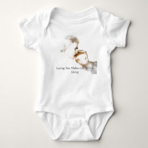 Loving You Makes Life Worth Living Baby Bodysuit
