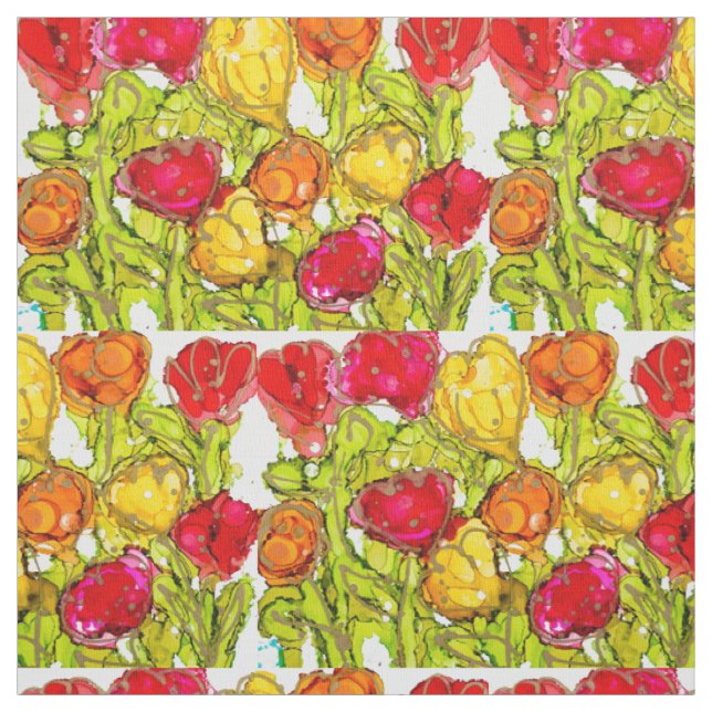 Lovitude de tissu de surface composée "Tulipes ora (Échantillon)