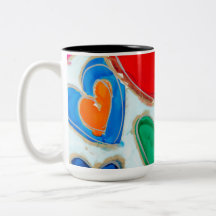 Lovitude Hearts in Blue Coffee Mug