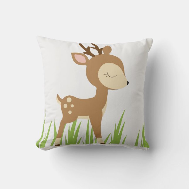 lovly deer throw pillow (Front)