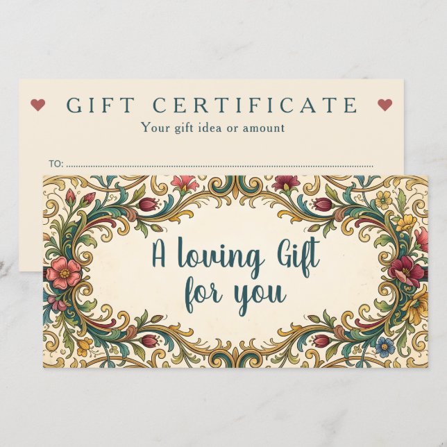 Lovly Hearts Design Frame + your text & idea 8 (Front/Back)