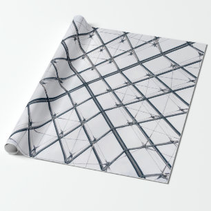 Low-angle photo of grey metal frame wrapping paper