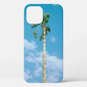 Low-angle photo of palm trees under blue sky iPhone 12 case