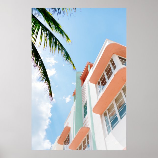 Low angle photo of white and orange concrete build poster (Front)