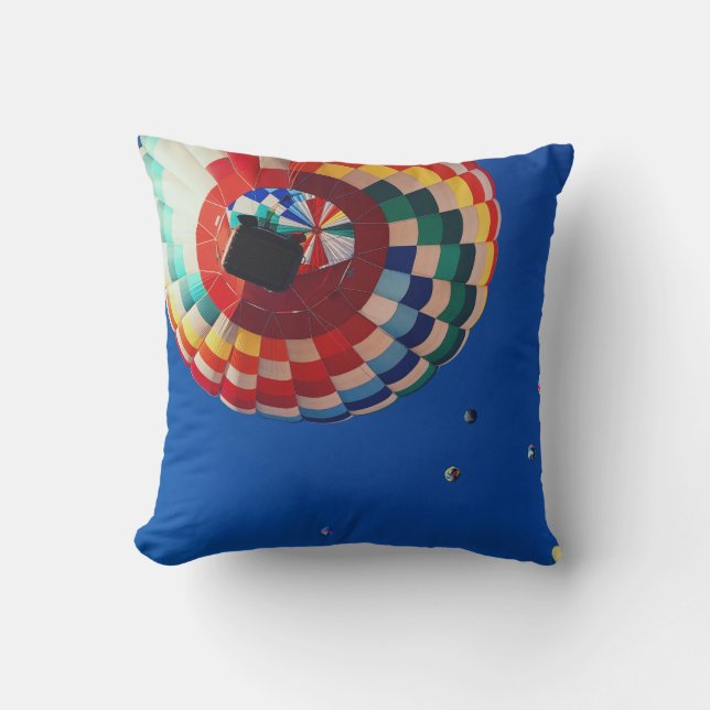 Low angle photography of balloons throw pillow (Front)
