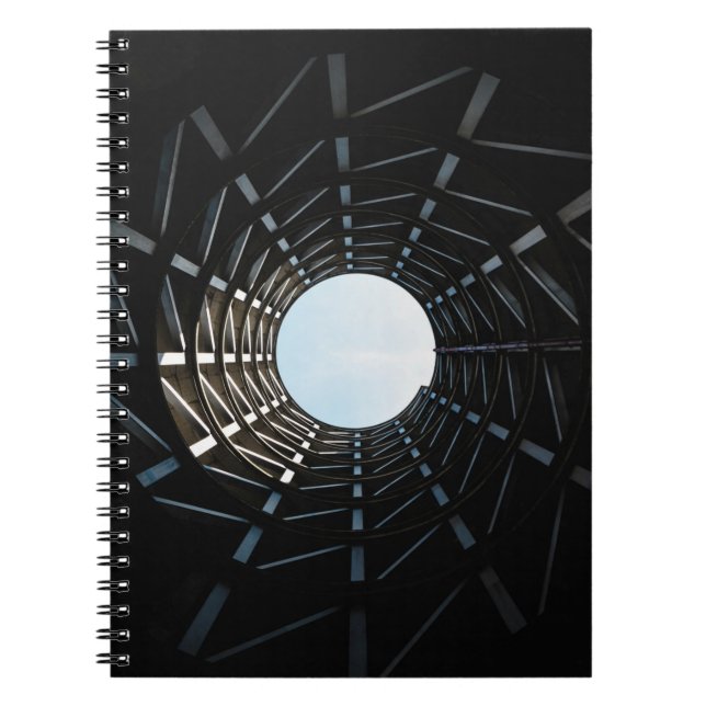 Low angle photography of missile silo hole notebook (Front)