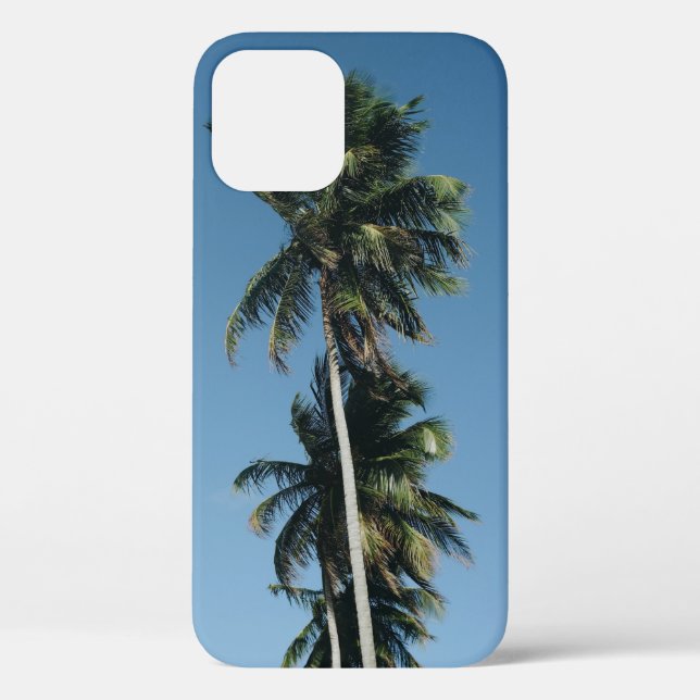 Low angle photography of three coconut trees Case-Mate iPhone case (Back)