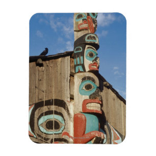 Low angle view of a Totem Pole, Haines, Alaska, Magnet