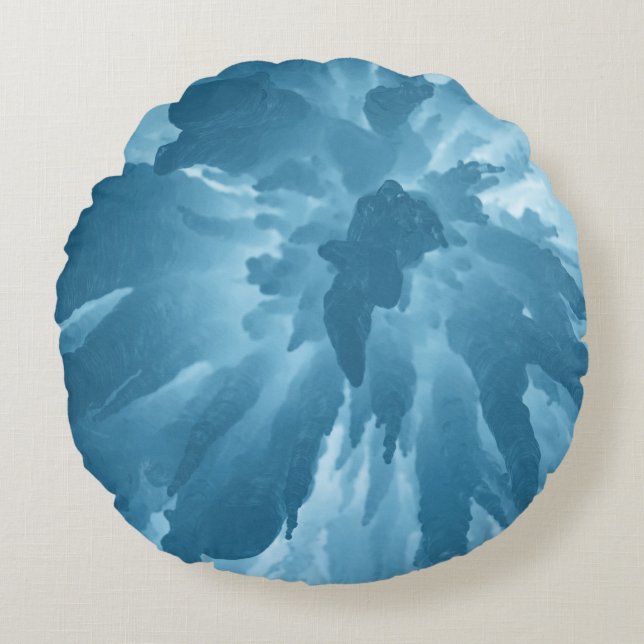 Low angle view of stalactites round pillow (Front)