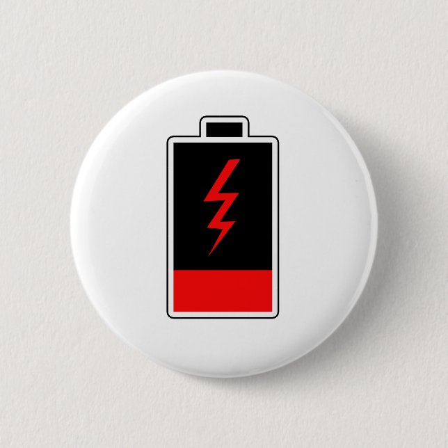 Low Battery 2 Inch Round Button (Front)