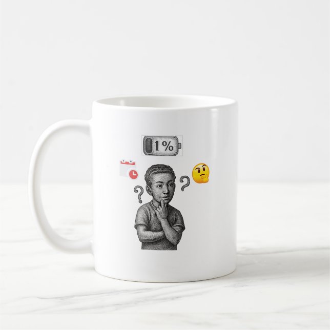Low Battery Aesthetic • Daily Life Struggle Mug (Gauche)