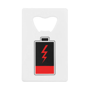 Low Battery Credit Card Bottle Opener
