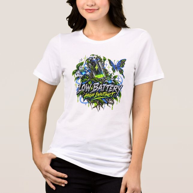 Low Battery High Instinct Tri-Blend Shirt (Front)
