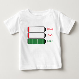 Low battery mom and dad for sleepless newborn baby T-Shirt