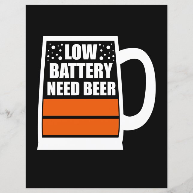 Low Battery Need Beer (Front)