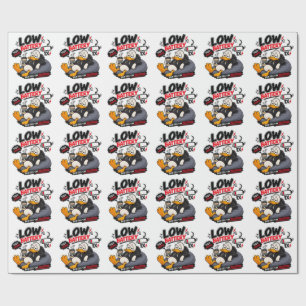 Low Battery Need Coffee – Funny Sleepy Duck Design Wrapping Paper