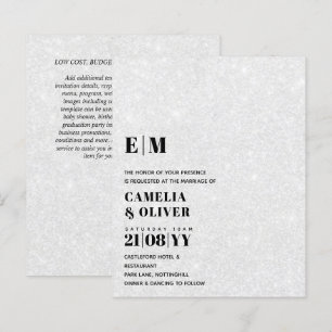 LOW BUDGET All-in-1 Modern Bold Text Wedding