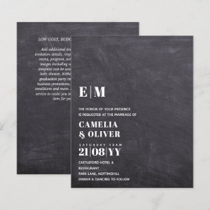 LOW BUDGET All-in-1 Modern Bold Text Wedding