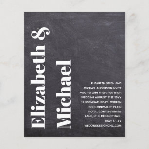 LOW BUDGET All-in-1 Modern Bold Text Wedding Flyer