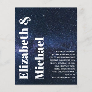 LOW BUDGET All-in-1 Modern Bold Text Wedding Flyer