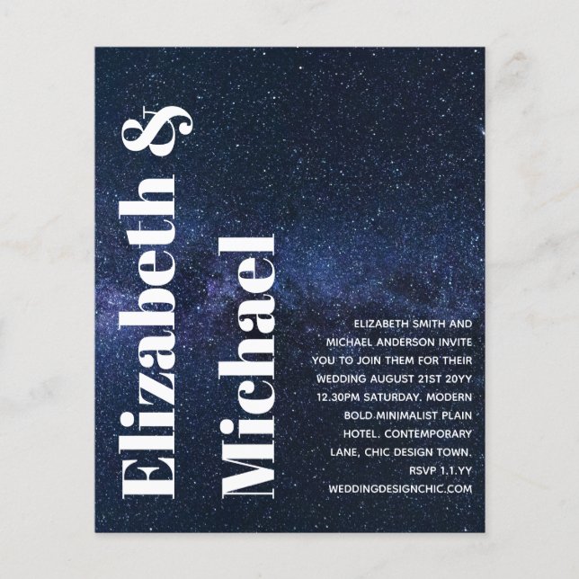 LOW BUDGET All-in-1 Modern Bold Text Wedding Flyer (Front)