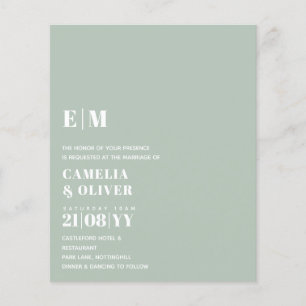 LOW BUDGET All-in-1 Modern Bold Text Wedding Flyer