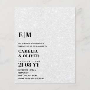 LOW BUDGET All-in-1 Modern Bold Text Wedding Flyer