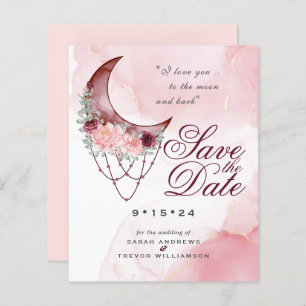 Low Budget Crescent Moon Photo Save the Date