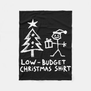 Low-budget Fun Christmas Elf Xmas Matching Christm Fleece Blanket