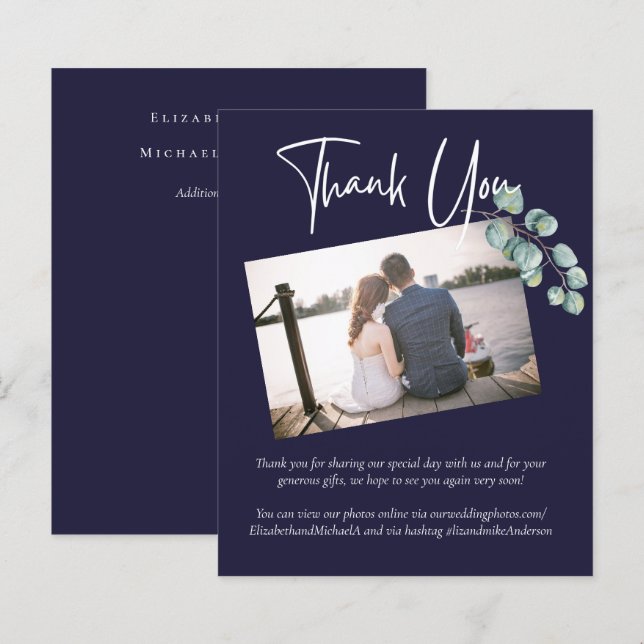 LOW BUDGET Navy White Sage Thank You (Front/Back)