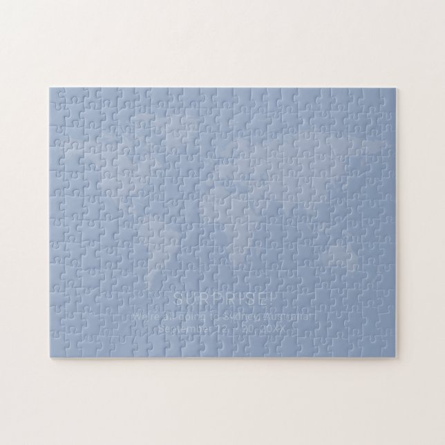 Low Contrast World Map Secret Surprise Message Jigsaw Puzzle (Horizontal)